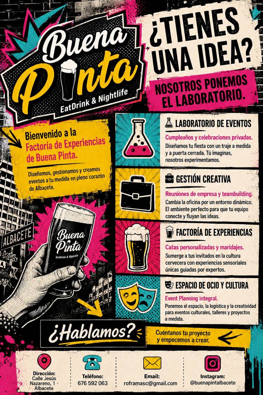 Cartel Experiencias a medida de Buena Pinta